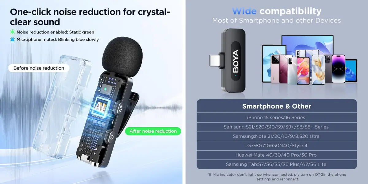 Boya BYV10 2.0 Ultracompact 2.4GHz Wireless Microphone System for Type C Device (2).webp
